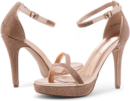 "Ultimate Elegance: Open Toe Stiletto Heel Sandals - Ideal for Weddings and Parties!"