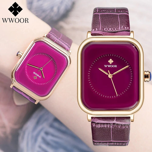 Elegant Waterproof Women's Quartz Watch in Luxurious Purple