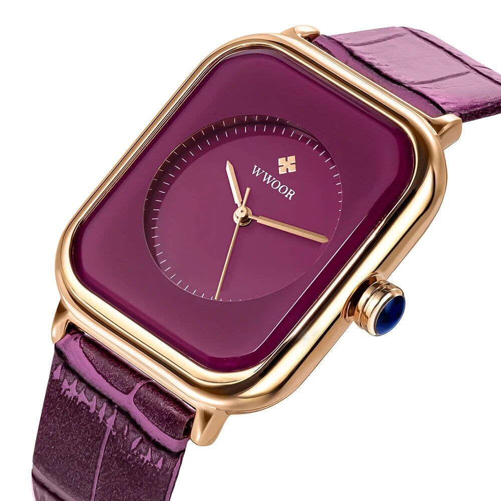 Elegant Waterproof Women's Quartz Watch in Luxurious Purple