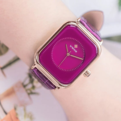 Elegant Waterproof Women's Quartz Watch in Luxurious Purple