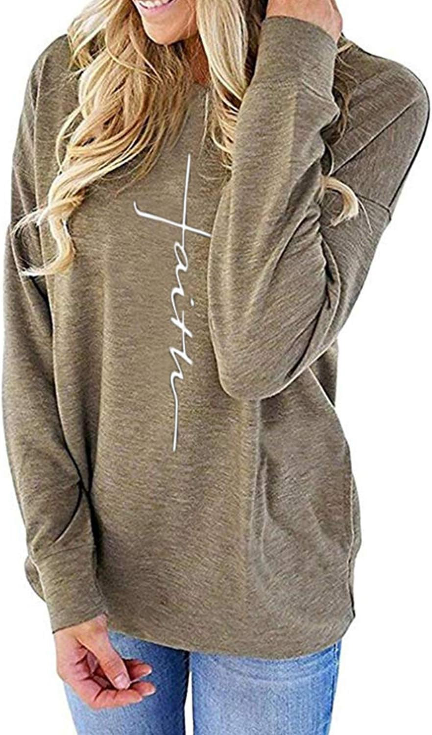 Women's Casual Printed Sweatshirt with Pocket - Faithful Style