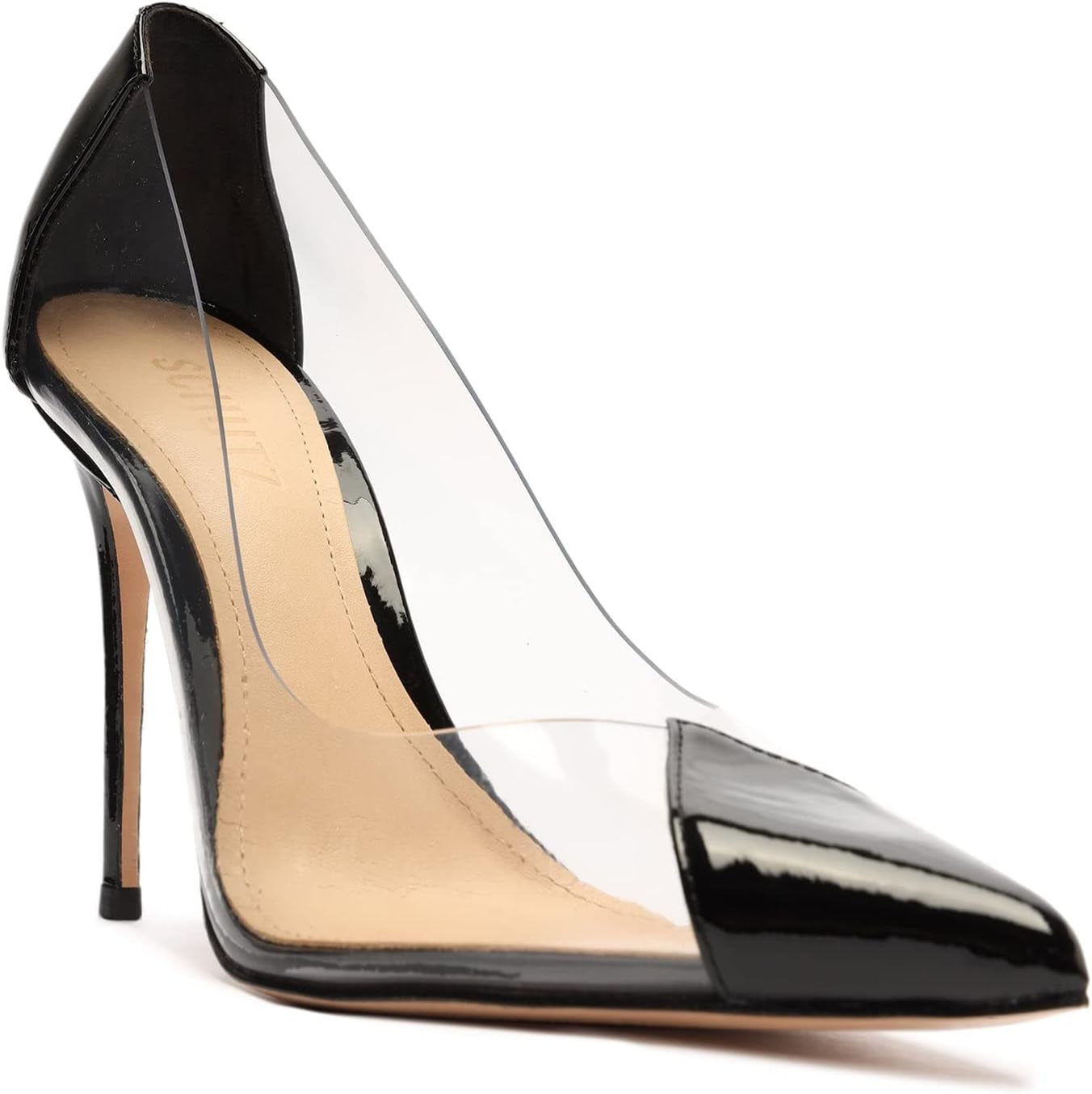 Clear Elegance: Women's Pointed Toe Pump Heels