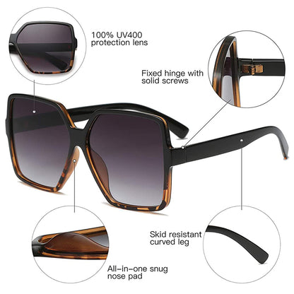 Oversized Square Sunglasses for Women and Men