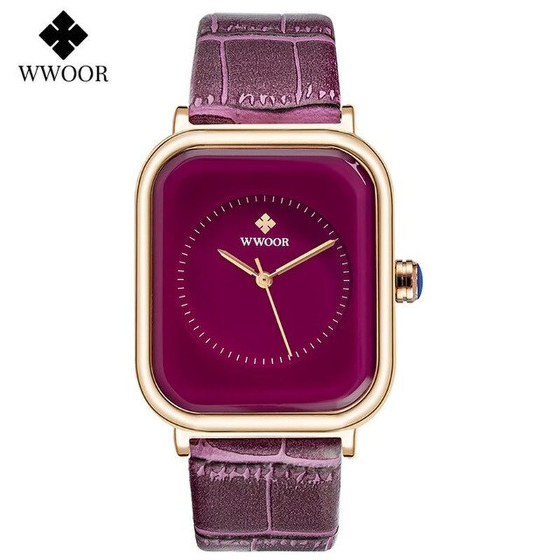 Elegant Waterproof Women's Quartz Watch in Luxurious Purple